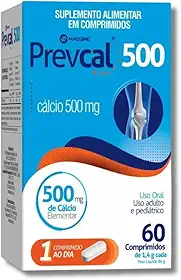 Carbonato de Cálcio Saúde Óssea 500mg 60 Comprimidos Prevcal (LONGA DURAÇÃO 2 MESES)