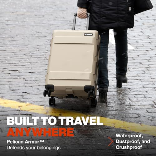 Image of Pelican ATX Luggage Hard Case Luggage with Wheels - Waterproof Hardshell - Medium Size (25 Inch) Check-In Suitcase (Black)