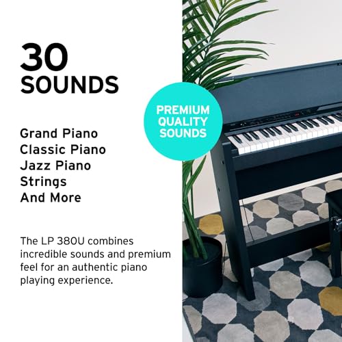 Korg LP-380U – Digital Piano with Stand – Black - Les Beatles, Paul McCartney, John Lennon, RIngo Starr, George Harrison Korg LP-380U - Digital Piano with Stand - Black – Image 3