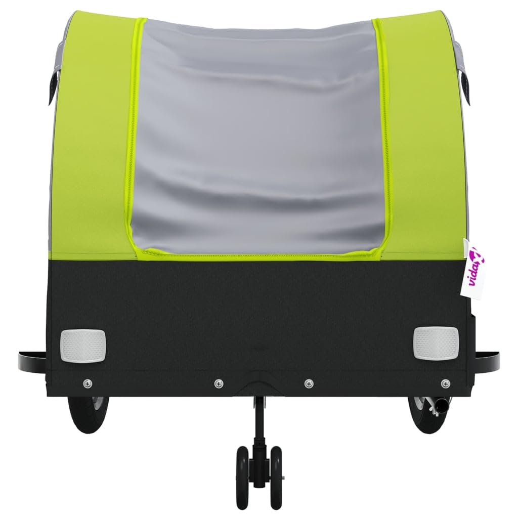 Mangloder Fahrradanhänger Schwarz Blau Eisen robuster Lastenanhänger mit Deichsel, Sicherheitsflagge, faltbar, ideal für Transport, Camping, Ausflug, Familie, Gepäck, Hunde, Kinder, Einkauf