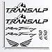 Kit d'autocollants compatibles Hon Transalp 650 Rally Touring moto Decal code 1139 (070 noir)