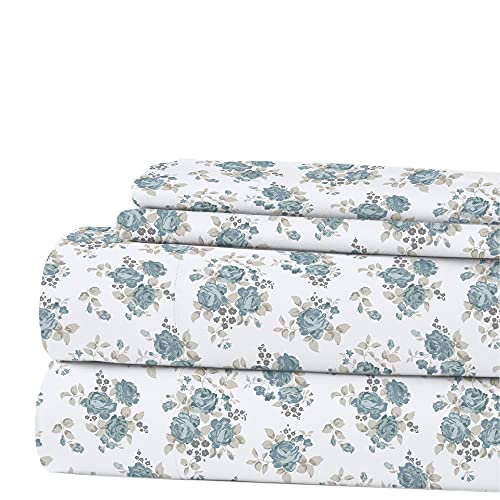 Modern Threads 1PRTMFSE-FRR-QN Printed 4-Piece Extra Soft Bedding Sheets & Pillowcase Set thumb #1