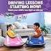 Flybar FunPark 6V Bumper Car for Toddlers, Electric Toddler Ride On Toys for Kids, Baby, Ages 1.5-4 Years, LED Lights, 360 Degree Spin, Supports up to 66 pounds (No Remote), Large, 6v Pink/Purple