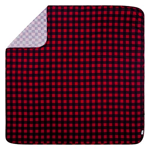 Trend Lab Red & Black Buffalo Check Jumbo Deluxe Flannel Swaddle Blanket #TOP2