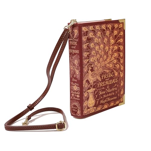 Image of Clutch Purse Large, Book Shaped Crossbody Bag, Vegan Leather Book Wallet, Book Lover Gift Handbag, Shoulder Bag