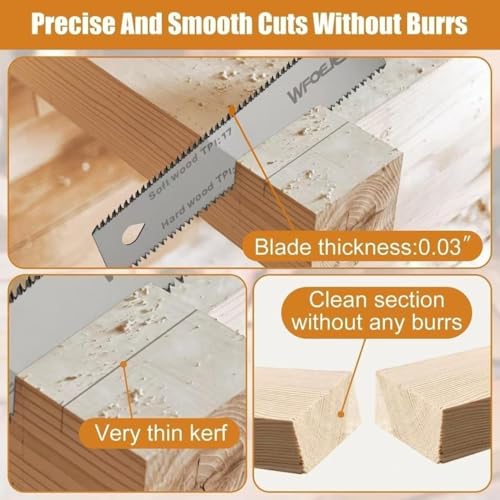 6 Inch Japanese Pull Saw,Hand Saw Woodworking Tools,Wood Handle, Sharp & Lightweight for Woodworking - Image 6