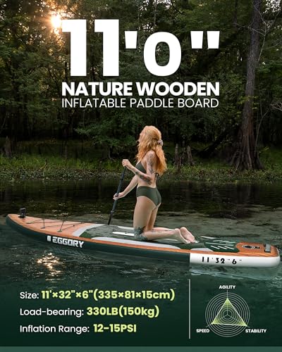 Image of Inflatable Paddle Board,Stand Up Paddle Board Set, Extra Wide SUP Board with Removable Fin, Floating Paddle, Hand Pump, Waterproof Phone Pouch,Traveling Board