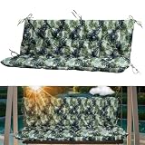 Picture of SerHirst 2-3 Seat Swing Replacement Cushion, Outdoor Bench Cushions with Backrest Thicken 4", Patio Furniture Garden Porch Loveseat Glider Pad Anti-Fading Waterproof (Palm Leaves, 40x60in)
