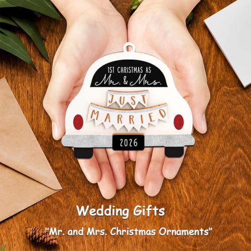 Our First Christmas Married Ornament 2026, Bridal Shower Gifts, Wedding - image 5