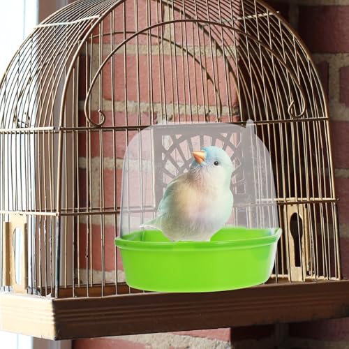 Bañera para pájaros de PVC resistente con dos piezas incluidas 6
