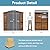 HARMIX 4x6 FT Endark Wood Heavy-Duty Metal Storage Shed with Lockable Sliding Doors, Waterproof and Anti-Corrosion, Air Vents for Garden, Backyard, Patio, and Lawn - Perfect for Tools, Bikes