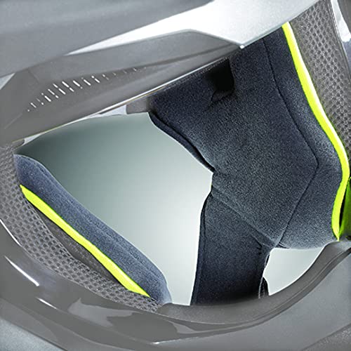 Mousses de joues Nolan N53 Clima Comfort noir et jaune fluo taille S