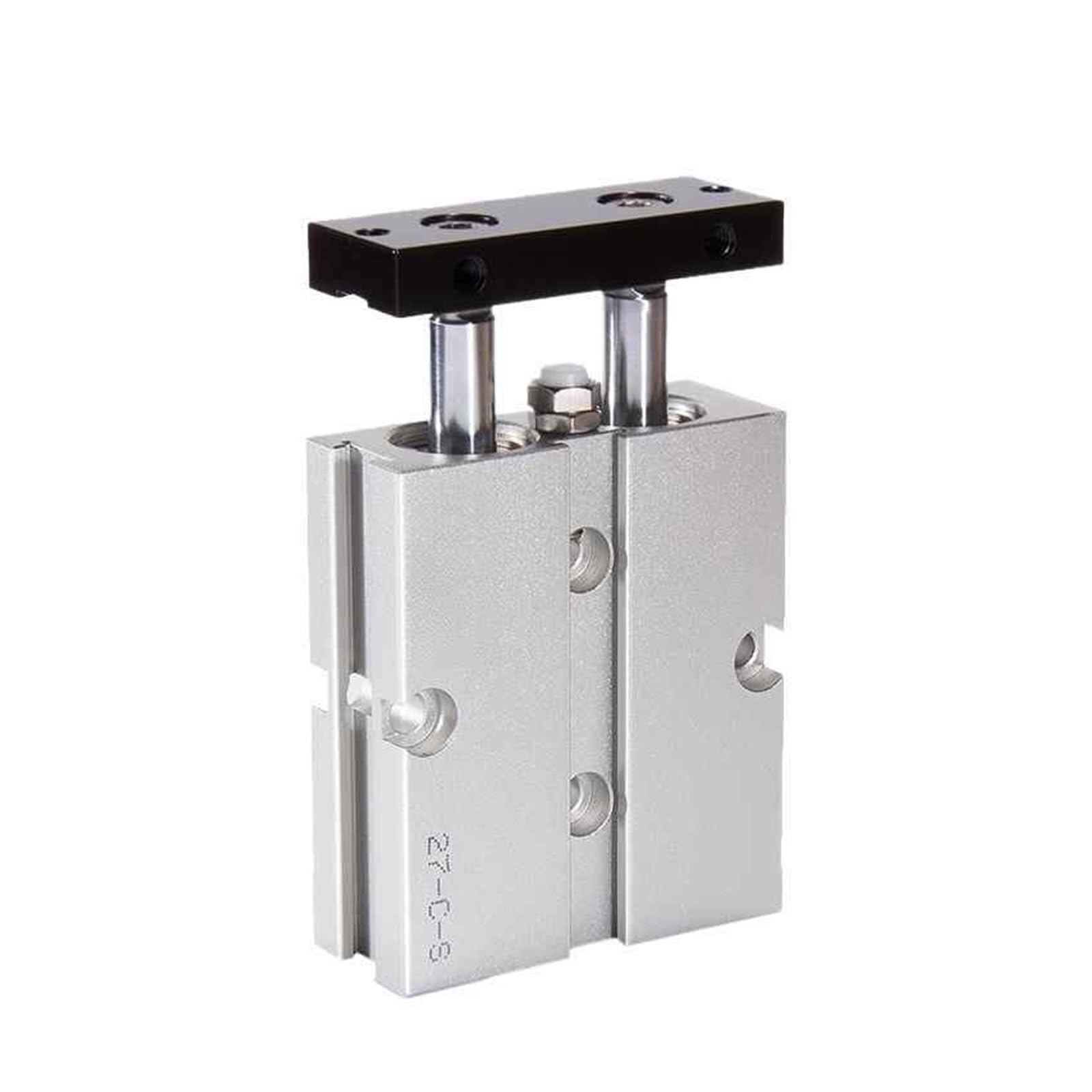 Vérin pneumatique anti-torsion double tige pour stopper le pivotement
