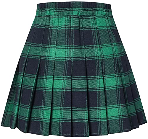 Joe Wenko Girls Women's Pleated Skirt, High Waist School Uniform A-Line Short Skirt2