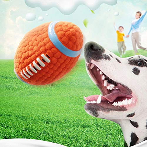 Brinquedo de borracha para cães de estimação da Amosfun com bolas de rugby para cães filhotes de est