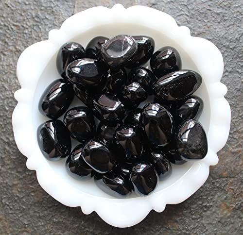 Miniatura 4 de Zenkeeper Piedras pulidas de cristal de obsidiana negra de 12 libra para hacer joyas, curación, meditación