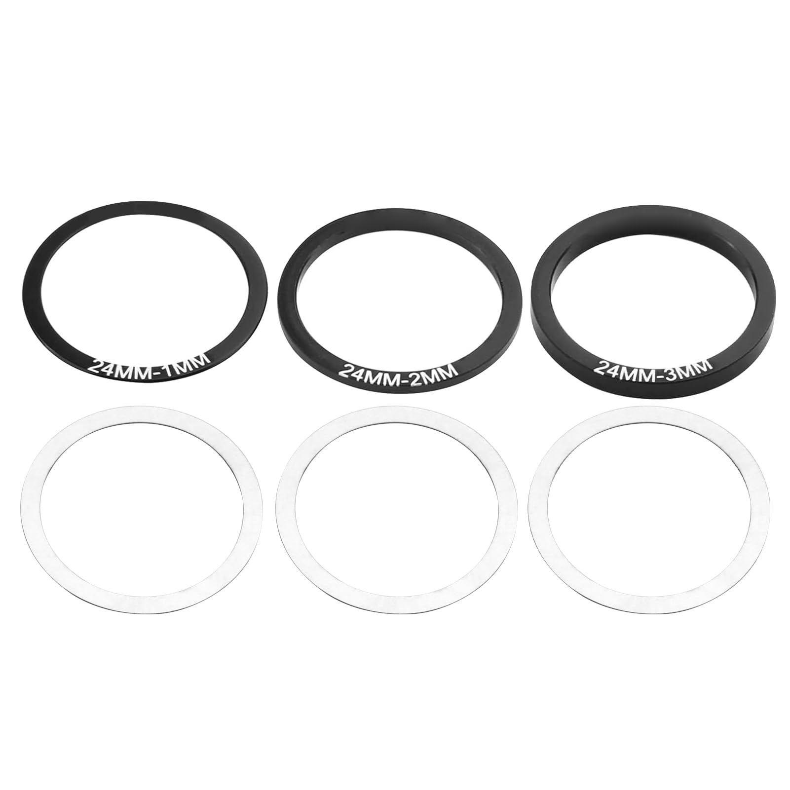 Set de 6 Piezas de Arandelas y Espaciadores para Manivela de Bicicleta, Compatibles con BB86/91/92/BB30/PF30