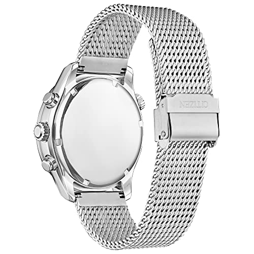 Citizen Men's Sport Luxury Eco-Drive Chronograph Watch, 12/24 Hour Time, Date, 100 Meters Water Resistant, Stainless Steel - Image 3