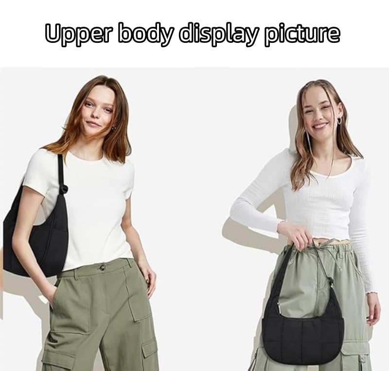 Cute Waterproof Nylon Shoulder Bags, Quilted Handbag with Adjustable Shoulder Strap, Small Lightweight Hobo Handbags3