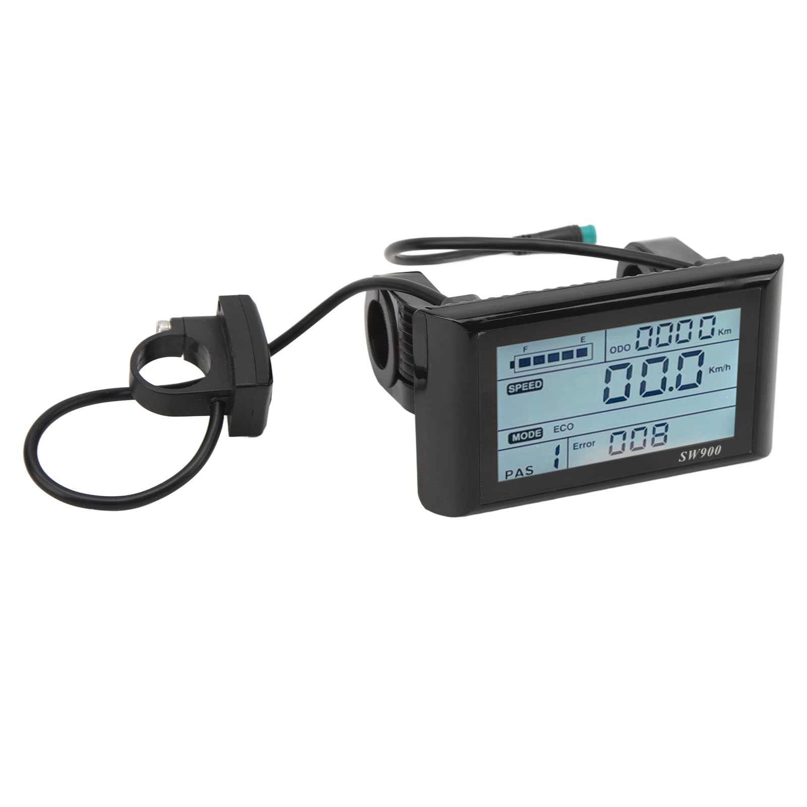 ZAWELIYO Écran LCD pour scooter électrique, ordinateur de cyclisme 24 V 36 V 48 V 60 V avec connecteur étanche à 6 broches pour vélo de montagne