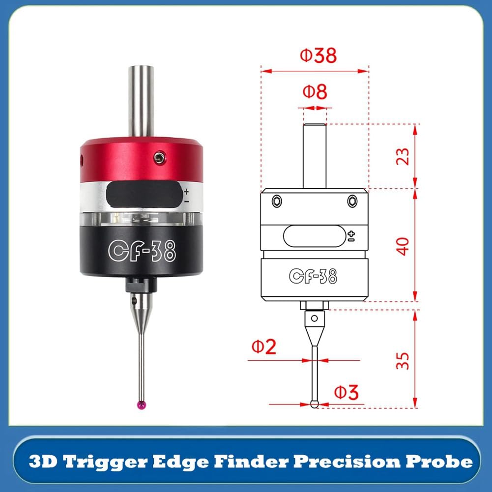 CNC-Anti-Roll-3D-Touch-Sonde, Kantenfinder zum Finden der Mitte des Schreibtischs, CNC-Sonde, 3D-Touch-Sonde, 3-koordinate -38