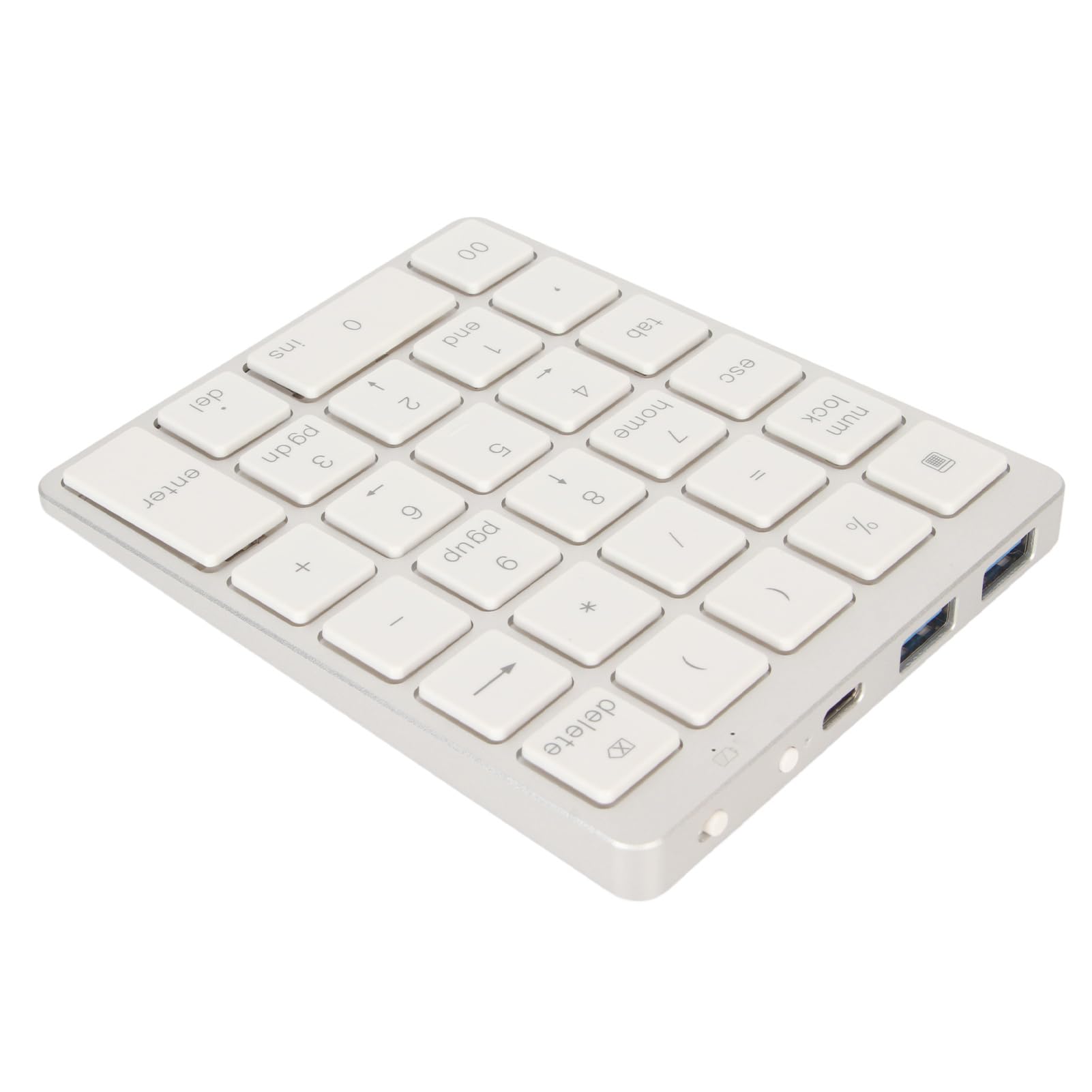 Cryfokt Tastiera Numerica Mini USB Cablata Portatile 28 Tasti Tastiera Sottile e Impermeabile per Utenti IOS Realizzata in Lega di Alluminio (#2)
