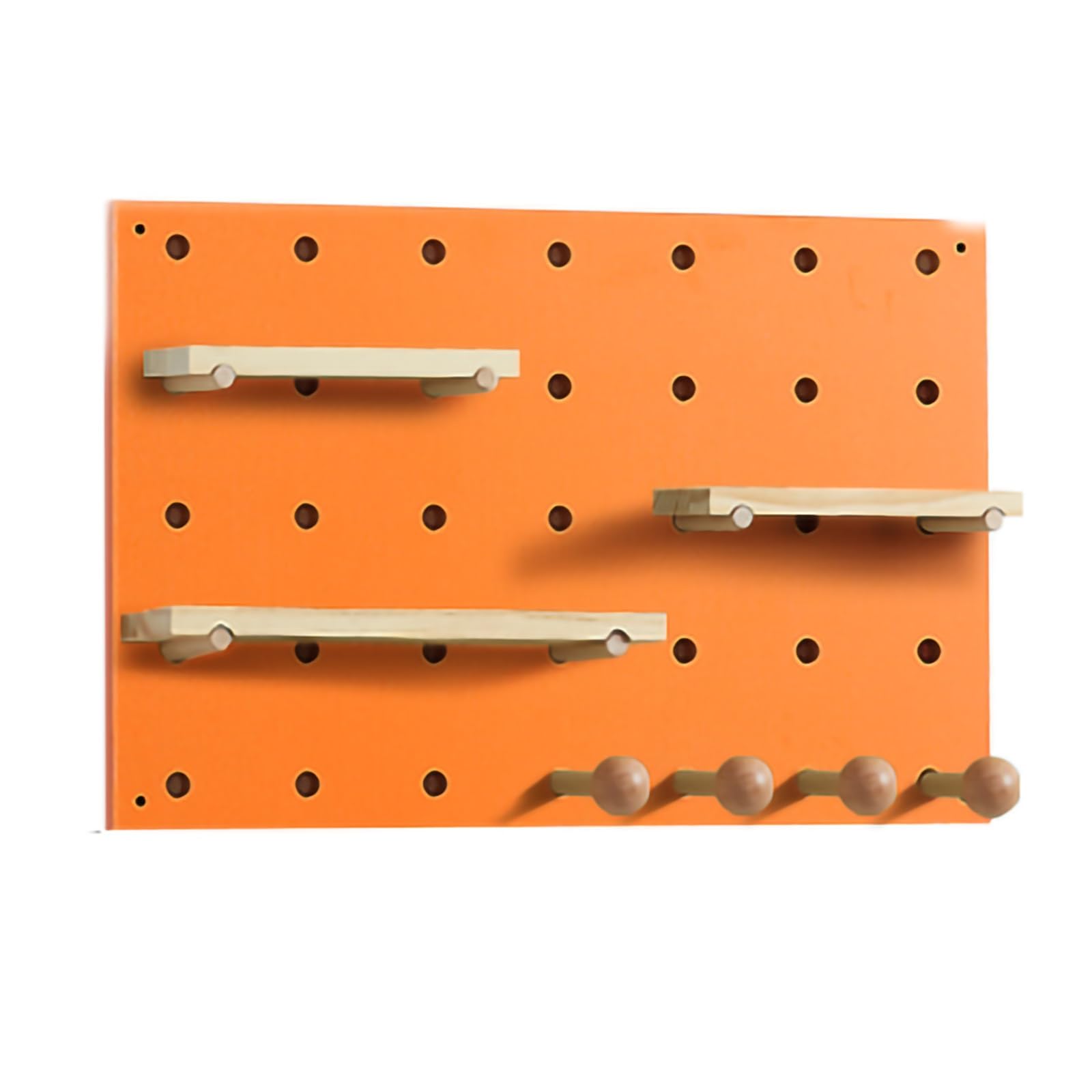 ApuaVireo&Co steckbrett display stand, Wand-Organizer-Pegboard, Holz-Pegboard-Organizer-Kit, Peg Board-Kombinations-Kit, Pegboard-Wandhalterung, Display-Pegboard(Orange,22X29.5in)