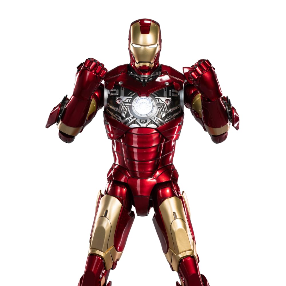 ZD Toys - Statuetta da collezione Iron Man Mark 3, 35,5 cm, parti intercambiabili, oggetti da collezione di alta qualità, materiale in PVC resistente, dai 15 anni