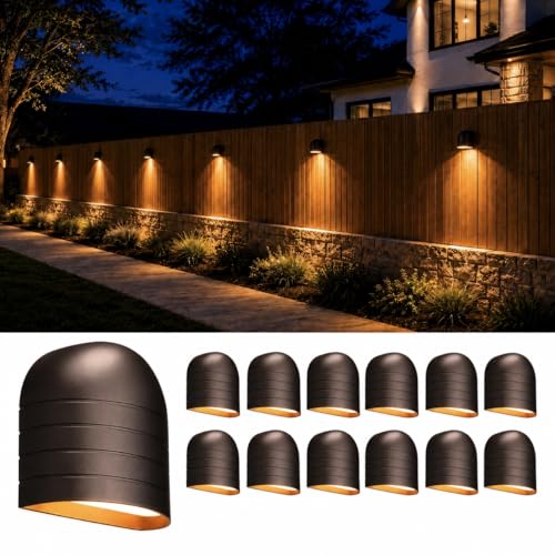LEONLITE 12-Pack 5CCT Low Voltage LED Deck Lights, 250LM Ultra Bright