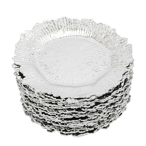24 platos decorativos redondos de plástico 13 pulgadas miniatura 1