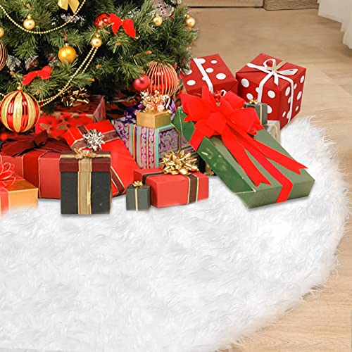 GENNISSY Weihnachtsbaumrock, Schneewittchen, Weihnachtsdekoration, Weihnachtsdekoration, Partyzubehör (121,9 cm) Cover