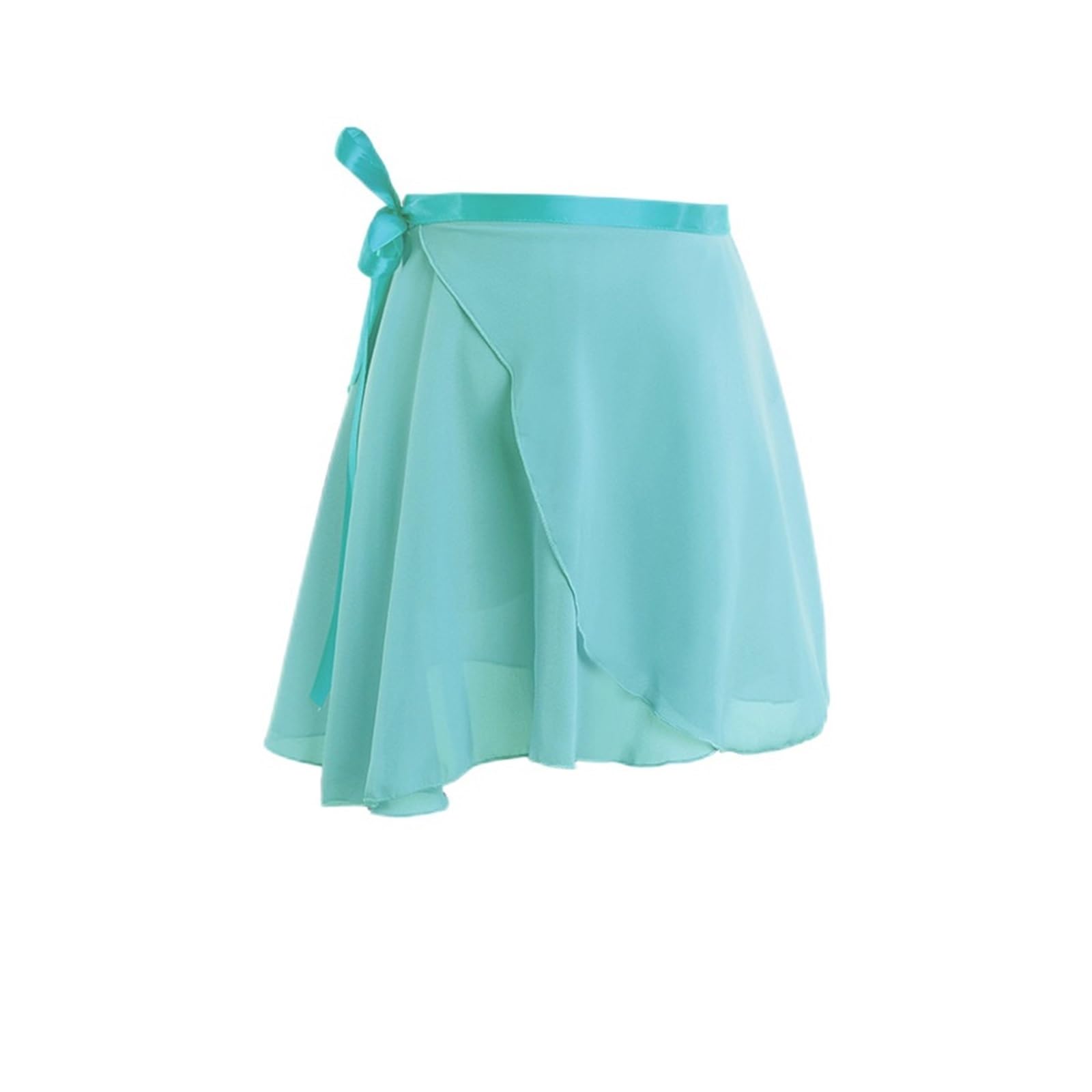 Chiffon Dance Skirts Girl Women Sheer Ballet Skirts Wrap Chiffon Over Scarf for Dancing Self Tie Ballerina Tutu Dress Skate Dancewear Gymnastic Short Ballet Skirt For Women(Color:Mint,Size:135-160cm H