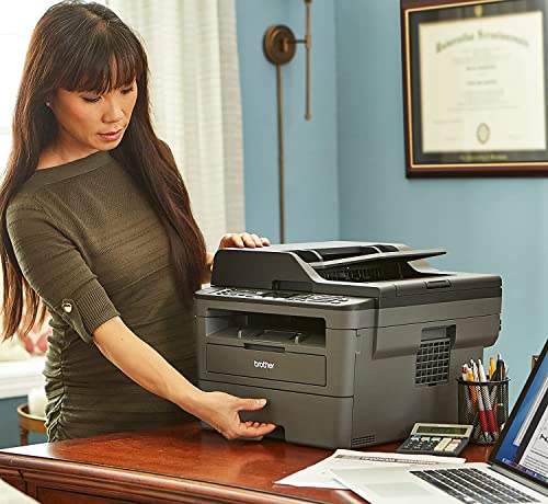 Brother Mfc L26 Series All-In-One Laser Printer, Print, Copy, Scan, Fax - 26 Ppm, 2400 X 600 Dpi, 250 Sheets, Wireless, Mobile Printing, Auto 2-Sided Printing, With Mtc Printer Cable #TOP7