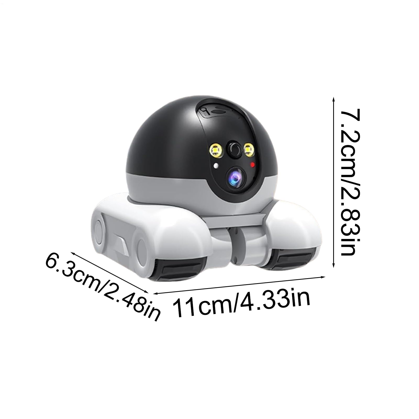Blinky Bot Caméra de sécurité Mobile 1080p Double Objectif 360° AI Blanc
