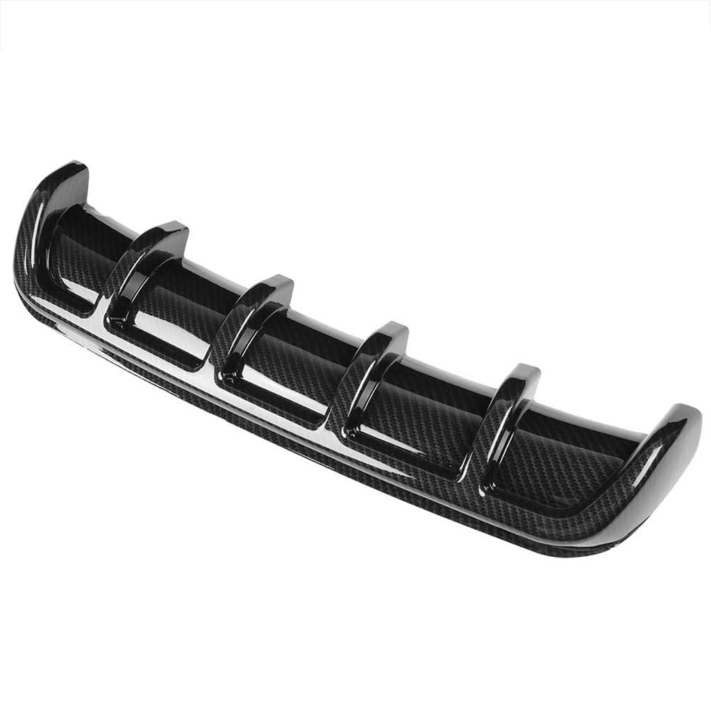Diffuseur de Lèvre de Pare-Chocs Arrière pour Porsche Cayenne 9PA/955 92A/958 9YA/PO536,Lèvre de Séparateur de Châssis Becquet Arrière D'Aileron Requin Accessoires,E-Carbonfiberlook