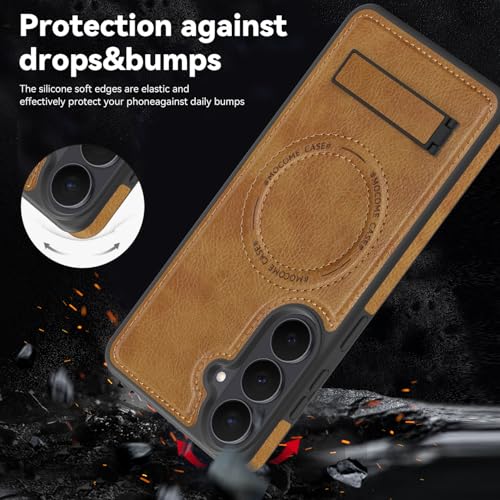 Image of Lunivop for Samsung Galaxy S26 Plus Case PU Leather 6.7 inch Brown