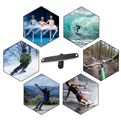 WV WONDER VIEW Balance Board, Wobble Board Balance Trainer for Fitness with Roller-Board Balancing for Surf, Ski, Snowboard, Skateboarding,and Exercise - Thumbnail 4