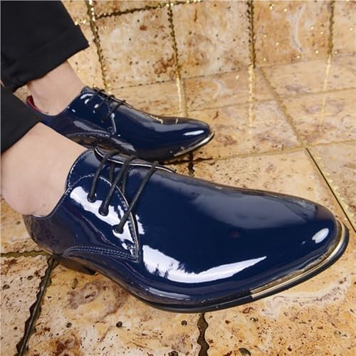 Men's Dress Shoes Classic Business Leather Shoes Heel Rubber Sole Non Slip Black2