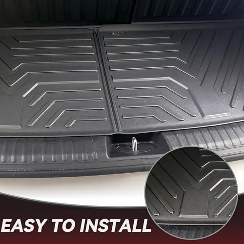 Image of YITAMOTOR Floor Mats for Kia Telluride All Weather 2025-2020 7 or 8 Seater | Custom Fit TPE Rubber Mat, Kia Telluride Accessories Floor Liners Full Set, 1st & 2nd & 3rd Row & Backrest Mat & Cargo Liner