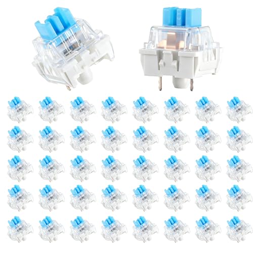 Keyboard Switches, 50 Pcs 3 PIN Blue Keyboard Clicker Replacement Dustproof Mechanical Keyboards...