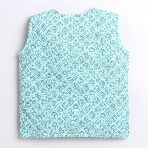Image of POLKA TOTS 100% Organic Muslin Jhabla for Baby Boys & Girls | Unisex Half Sleeves Front Open Vest for Infants | Ultra-Soft, Breathable & Lightweight Summer Jabla Set | Regular Fit (Pack of 3)