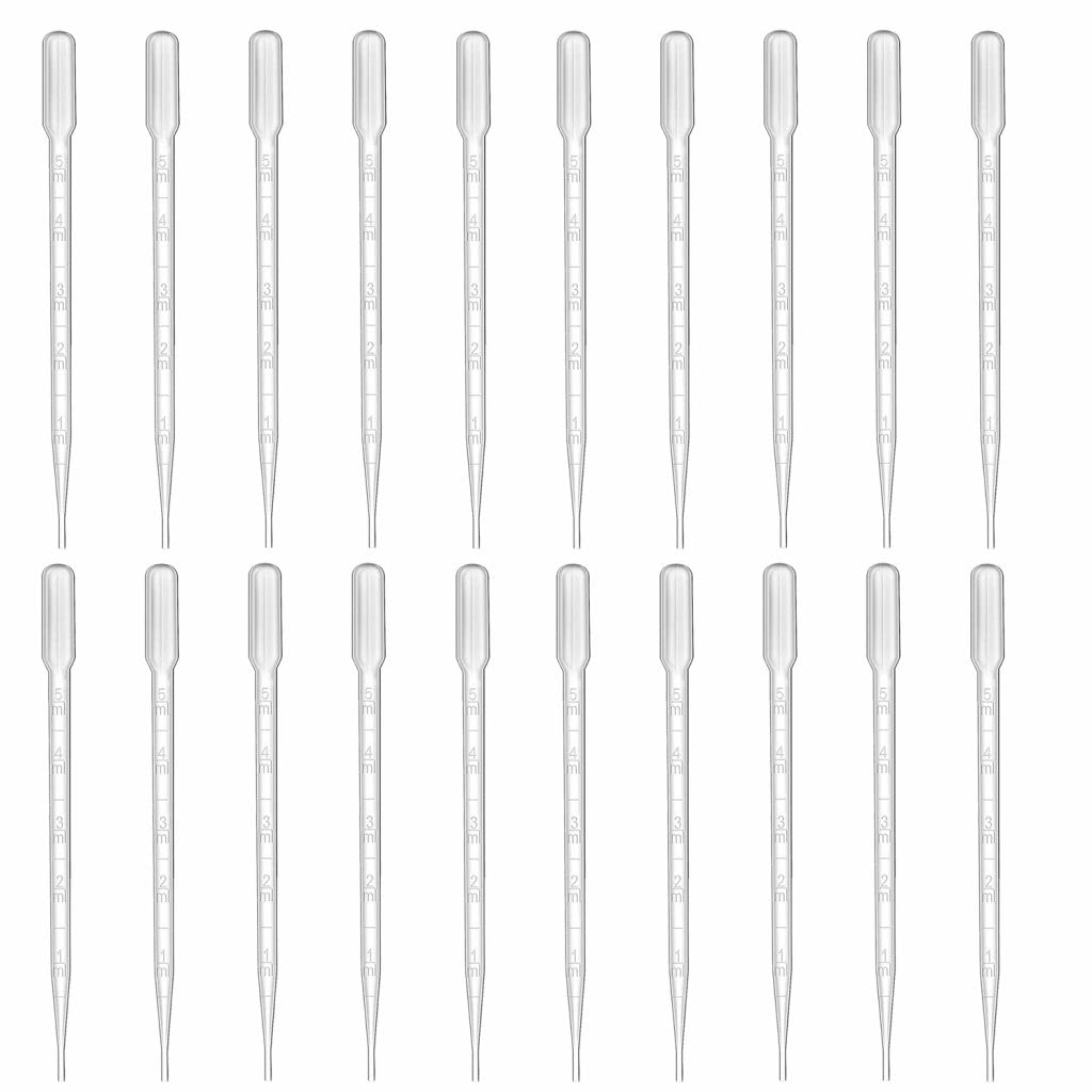 20 Stück Pipetten 5 Ml – Einweg-Transferpipetten Mit Skala, Ideal Für Farben, Öle & Labor