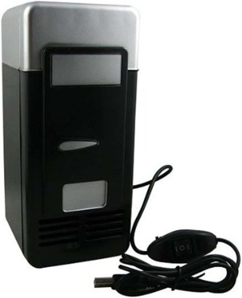 Mini Desktop Fridge Cooler Personal Fridge(Black)