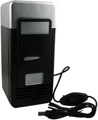Mini Desktop Fridge Cooler Personal Fridge(Black)