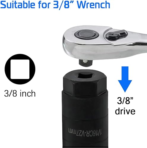 Miniatura 10 de Interruptor de presión de aceite Enchufe de 38" o 1 18" hexagonal Se adapta a interruptores de 1" y 1 116" de hasta 2 58 pulgadas de largo