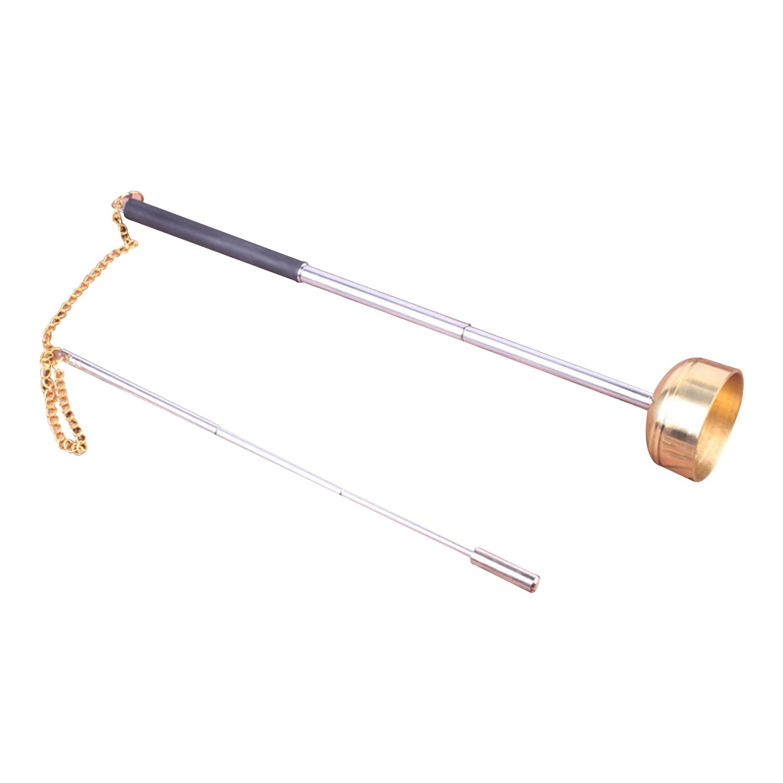 Campanilla telescópica, dedo, elegante instrumento de percusión con diseño retráctil, accesorio de yoga para meditación, decoración budista, hogar, familia, uso espiritual, 1.97 x 1.97 x 9.84 pulgadas