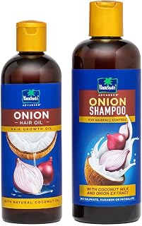 Parachute Advansed Onion Hair Oil for Hair Growth, 200ml & Hair Shampoo for Hair Fall Control, 275ml
