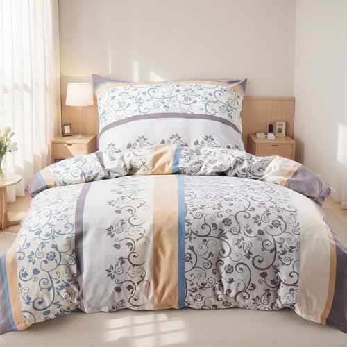 KACEMOO Bettwäsche 135x200 Beige 2teilig Bettwäsche-Sets für...