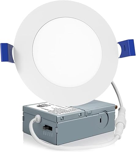 Meconard 1 paquete de luces LED empotrables de 6 pulgadas 2700 K3000 K3500 K4000 K5000 K seleccionable regulable 12 W  110 W 1050 LM luces