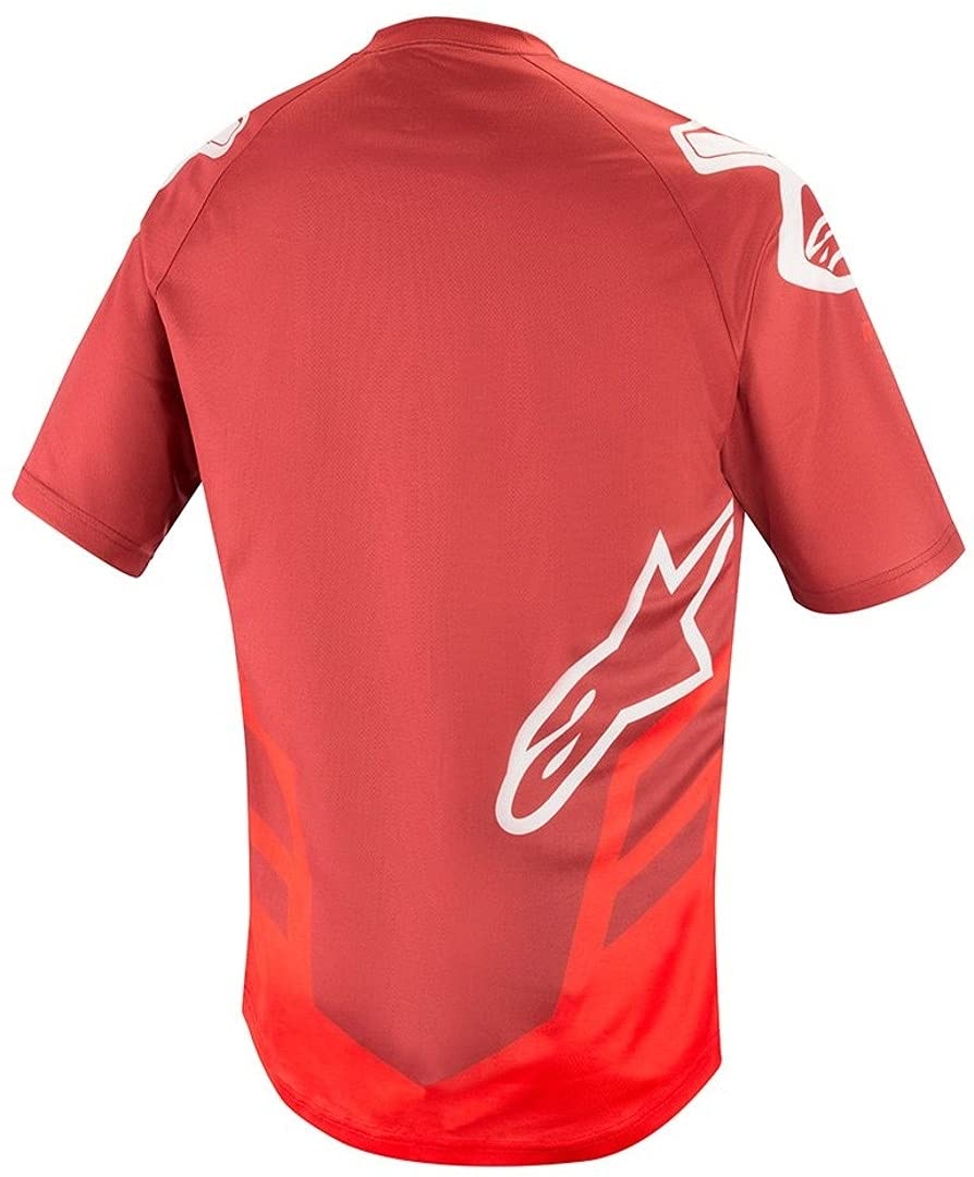 Alpinestars Men's Racer V2 ss Jersey, Burgundy Bright Red White, Large